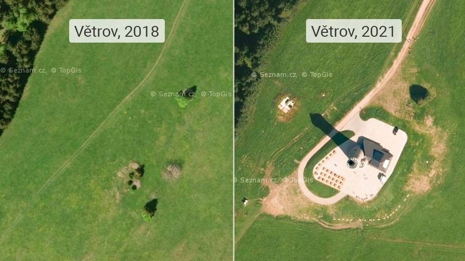 Nové letecké snímky na Mapy.cz ukazují, jak přírodní živly a člověk měnili Moravu